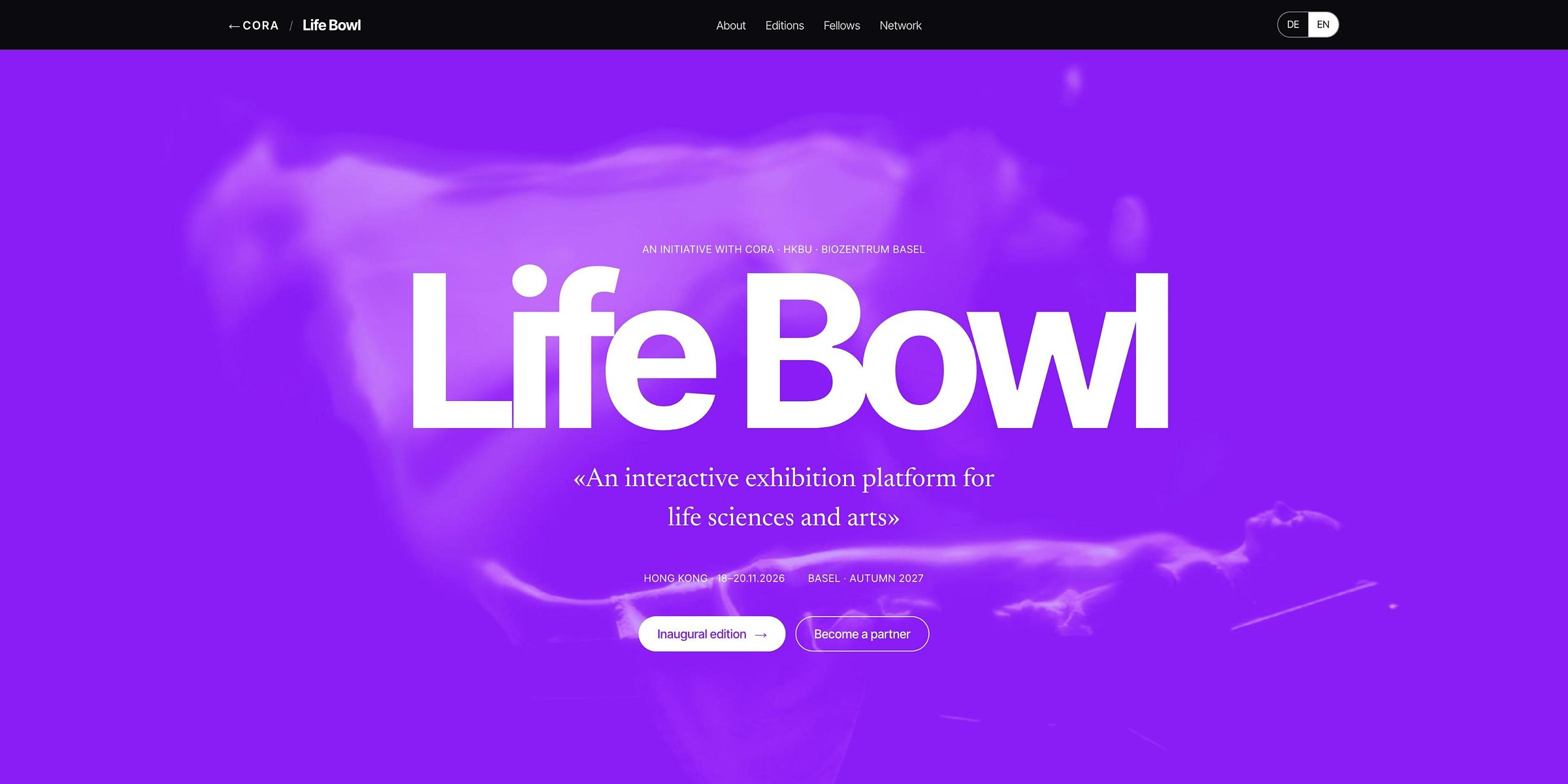 Life Bowl website, home page